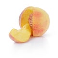 Ripe peaches with segment