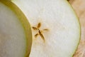 Ripe pear cut into different pieces