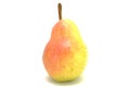 Ripe pear on white background close-up. Fruits, food, Macro, Vitamins Royalty Free Stock Photo
