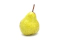 Ripe pear on white background close-up. Fruits, food, Macro, Vitamins Royalty Free Stock Photo