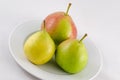Ripe pears on the plate Royalty Free Stock Photo