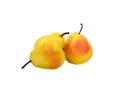 Ripe pears on a white background Royalty Free Stock Photo