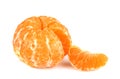 Ripe peeled orange with a slice Royalty Free Stock Photo