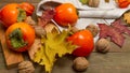 Ripe persimmons