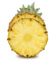Ripe pineapple fruit slices isolated Royalty Free Stock Photo