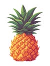 Ripe pineapple, symbol of tropical freshness and sweetness