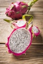 Ripe pitaya or dragonfruit close up