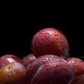ripe plums close-up