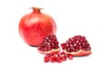 Ripe pomegranate fruit isolated Royalty Free Stock Photo