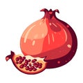 Ripe pomegranate seed, fresh nature healthy