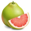 Ripe Pomelo Fruit with a Red Slice Royalty Free Stock Photo