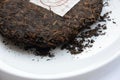 Ripe puer tea cake Royalty Free Stock Photo