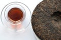 Ripe puer tea cake Royalty Free Stock Photo
