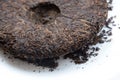 Ripe puer tea cake Royalty Free Stock Photo