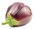 Ripe purple eggplant isolated Royalty Free Stock Photo