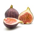 Ripe purple fig fruits