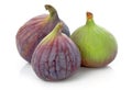 Ripe purple and green fig fruit isolated
