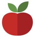 Ripe red apple, icon icon Royalty Free Stock Photo