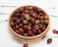 Ripe red gooseberry Royalty Free Stock Photo