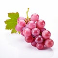 Ripe red grape isolated on white background