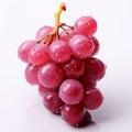 Ripe red grape isolated on white background