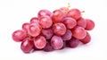 Ripe red grape. Pink bunch with leaves isolated on white. Full depth of field. generative ai Royalty Free Stock Photo