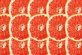 Ripe red grapefruit slice pattern, texture background Royalty Free Stock Photo