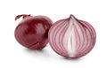 Ripe red onions on white background Royalty Free Stock Photo