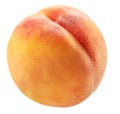 Ripe red peach isolated on white background. File contains clipping path Royalty Free Stock Photo