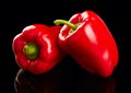 Ripe red peppers Royalty Free Stock Photo