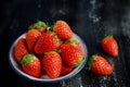 Ripe red strawberries Royalty Free Stock Photo