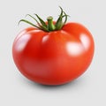 Ripe red tomato isolated on transparent background Royalty Free Stock Photo