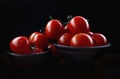 Ripe red tomatoes in a ceramic bowl Royalty Free Stock Photo