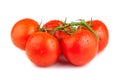 Ripe red tomatoes with water drops