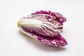 Ripe single purple Napa chinese cabbage. Fresh whole head of cabbage. on white background