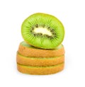 Ripe Sliced Kiwi Fruit Isolated Royalty Free Stock Photo