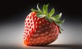 ripe strawberrie on black gray background (Generative AI)