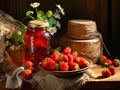 Luscious Strawberries and Homemade Jam