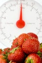 Ripe Strawberry's with Weight Scales Royalty Free Stock Photo