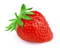 Ripe strawberry on white