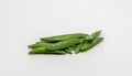 ripe sugar snap peas isolated on white Royalty Free Stock Photo