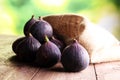 Ripe sweet figs. Healthy mediterranean fig fruit. Royalty Free Stock Photo