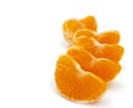 Ripe sweet mandarin fruit slices Royalty Free Stock Photo