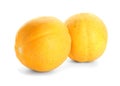 Ripe sweet melons on white background Royalty Free Stock Photo