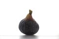 Ripe sweet one fig fruit on white Royalty Free Stock Photo