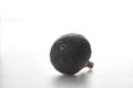 Ripe sweet one fig fruit on white Royalty Free Stock Photo