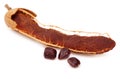 Ripe tamarind with seeds Royalty Free Stock Photo