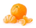 Ripe tangerine with slices