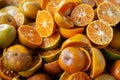 Ripe tangerines background