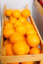 Ripe tasty orange box isolated side view Royalty Free Stock Photo